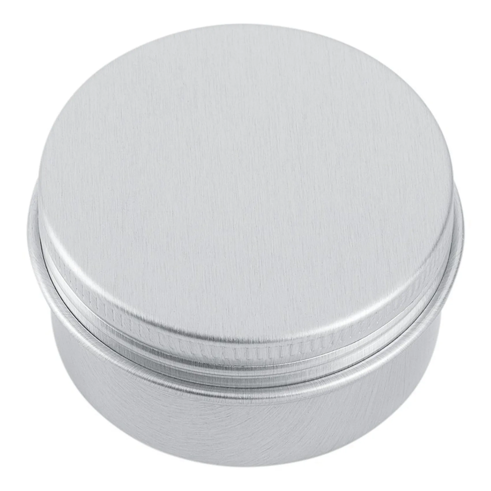 A52Q-30Ml Silberne Kleine Runde Aluminium-Lippenbalsam-Aufbewahrungsdosen mit Schraubverschluss (96 Stück) – Detail 3