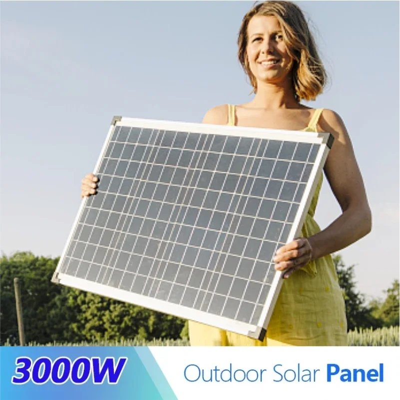 3000W Hochleistungs-Solarpanel 12V-24V Effizientes Laden für Outdoor-Haushalt/Camping Solarstromerzeugungssystem