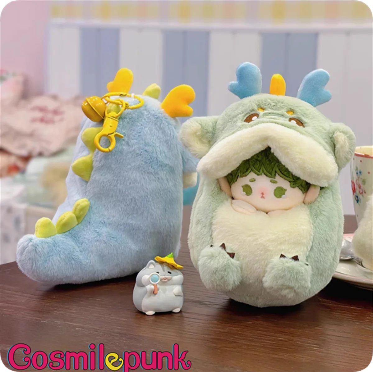 Dragon Pajamas Jumpsuit Costume Clothes Outfit Suit For 10cm Plush Doll Toys Cute Cosplay Pendant Mini Sleeping Bag