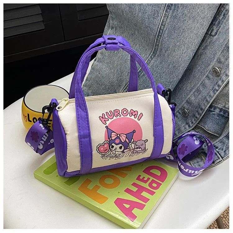 Borsa a tracolla a secchiello in tela Disney Stitch Cartoon lasso Strawberry Bear borsa a tracolla leggera genitore-figlio Trend Tote Bag