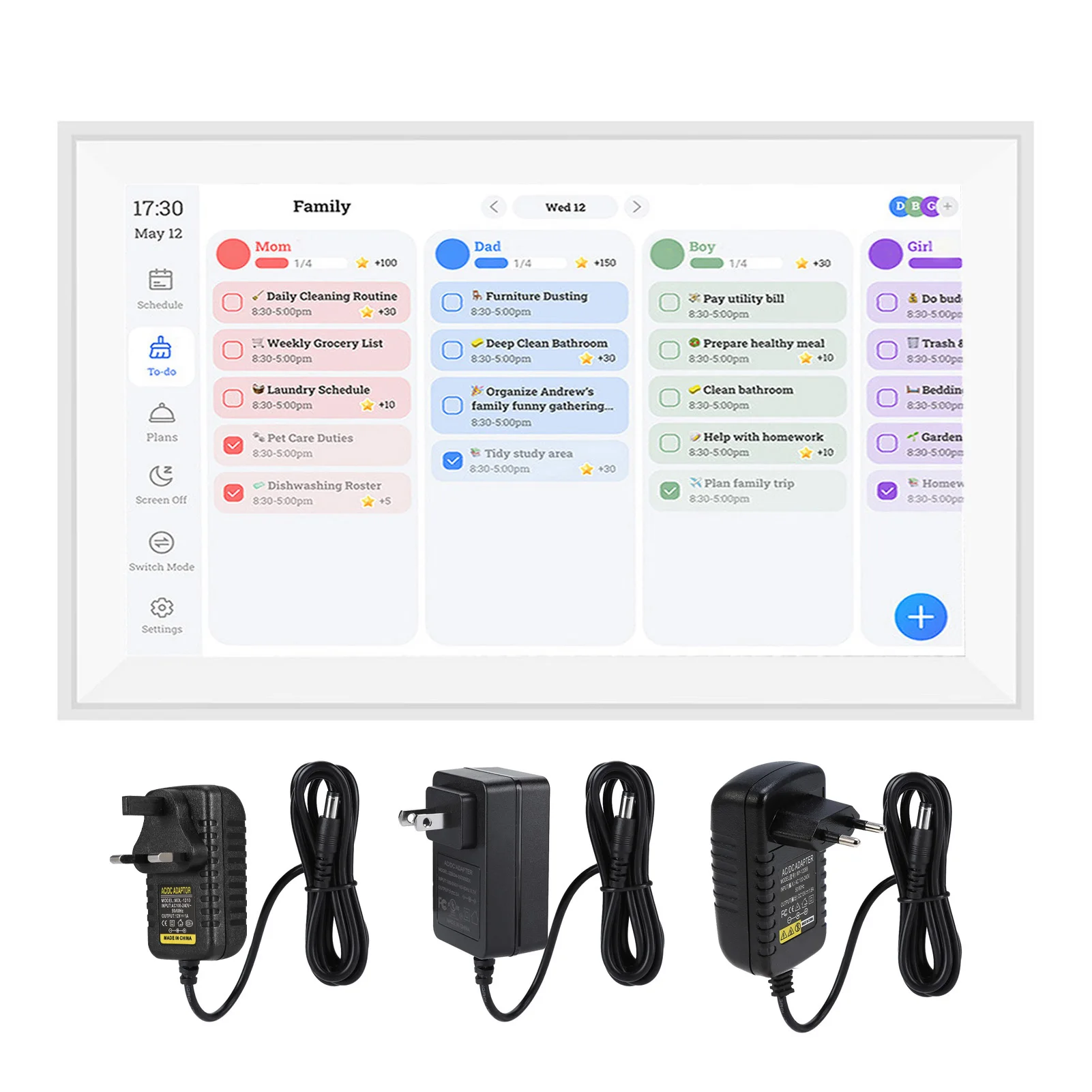 

Цифровой календарь с сенсорным экраном, настенное крепление для рабочего стола, 15,6 дюйма, 1080P, FHD, интерактивный электронный умный семейный планировщик