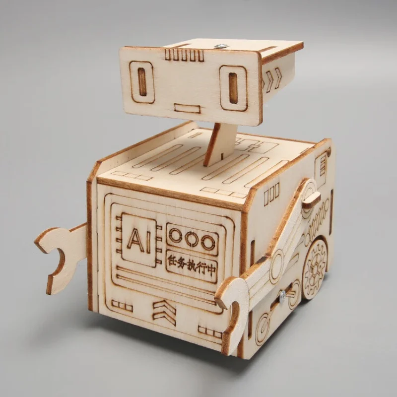 DIY Mars Obstacle Avoidance Robot Toy Exploration Space and Aerospace Series Kids Manual Assembly Aviation Model Teaching Tool