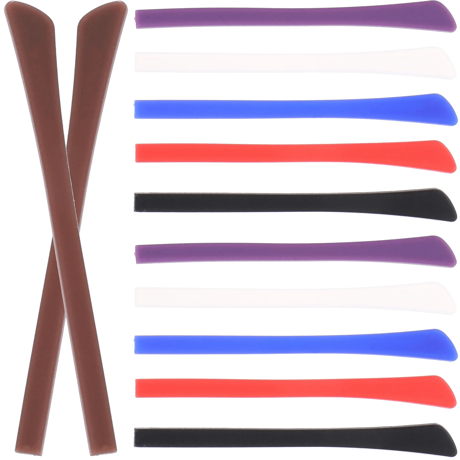 

12Pairs Eyeglasses Leg Cover Silicone Non-Slip Soft Comfortable Environmentally Friendly Replacement Legs Sleeve High