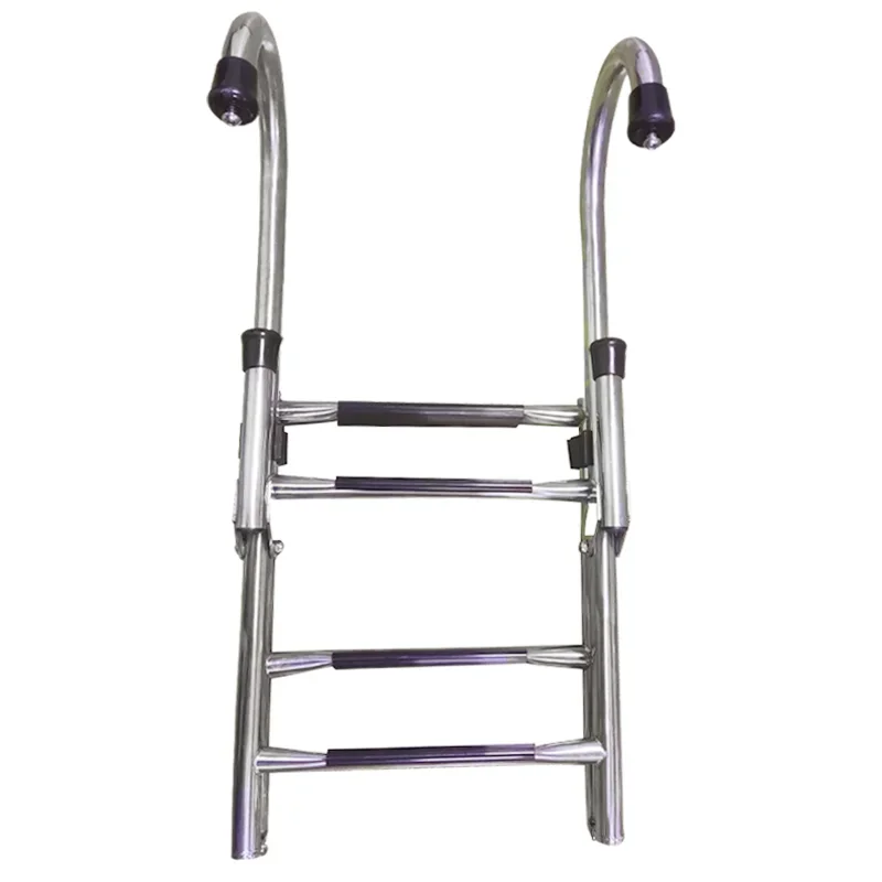 ISURE Marine Stainless Steel Four-section Collapsible Ladder Marine Fittings Stainless Steel Boat Ladder