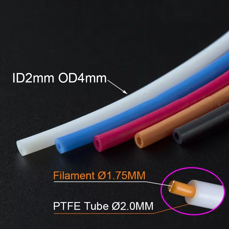 ES-3D Printer Parts 1/2/4M Extruder PTFE Tube For J-head Hotend V5 V6 Bowden Bambulab Filament ID2/2.5mm OD4mm PTFE Pipe