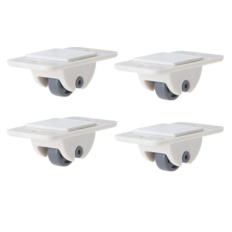 

Self Adhesive Casters Wheels For Storage Box Trash Can Single Direction Non-Swivel Casters No Drilling