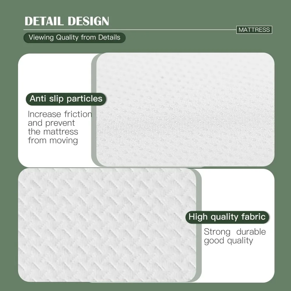 8 inch Mattress,CertiPUR-US Certified，Breathable Bed Mattress for Cooler Sleep Supportive & Pressure Relief,Removable Soft Cover image 5