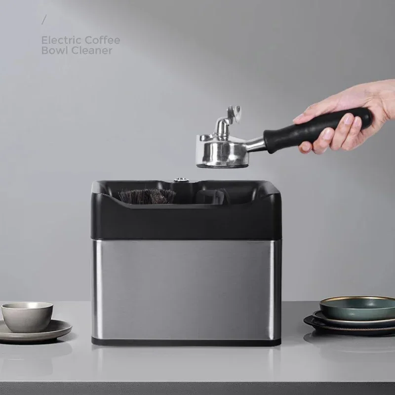 Pulitore per portafiltro per caffè Maniglia automatica Strumenti per la pulizia Macchina per la pulizia della ciotola di polvere per fondi di caffè per 51-58MM
