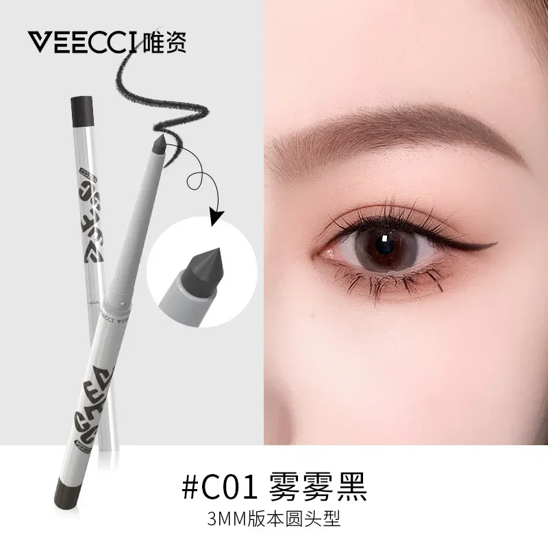 VEECCI Mousse Penna gel per eyeliner liscio Non facile da sbavare Eyeliner durevole a lunga durata Baco da seta per il trucco degli occhi