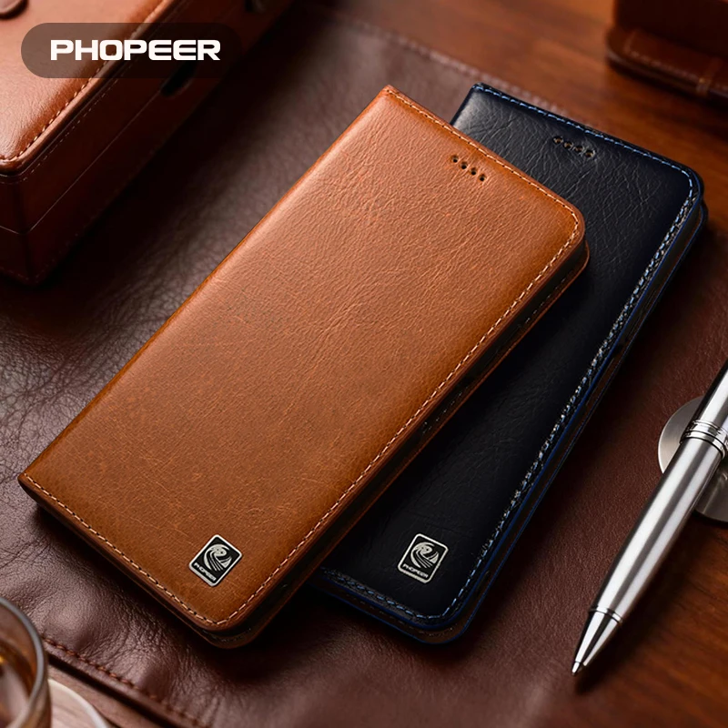 

Genuine Leather Case for Redmi Note 11 Pro 9S Pro Max 8 Pro 8T 7 Pro 6 5 Pro Flip Phone Case Water Pattern