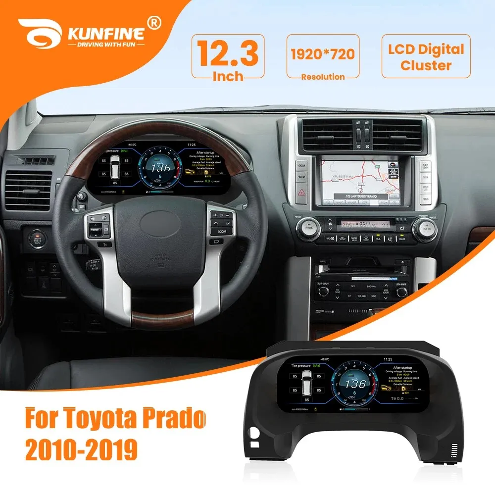 

LCD Digital Instrument Cluster For Toyota Prado 2010-2019 Speedometer Virtual Instrument Panel Cockpit Dashboard 12.3Inch