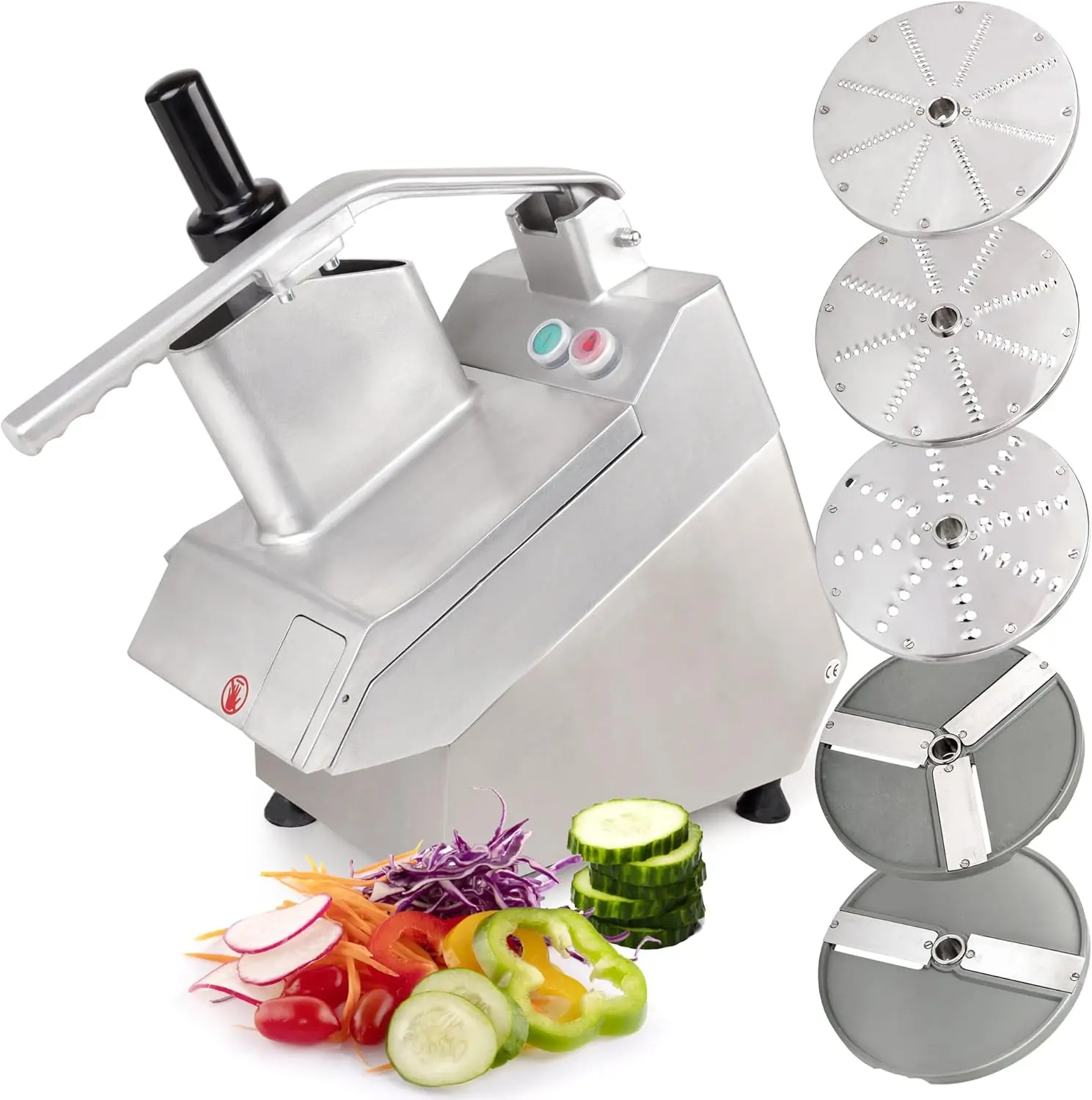 

VC60MS 550W Commercial Vegetable Slicer and Dicer 3.17 Quart Multifunction Food Processor with Disc Blades for Potatoes Cheese