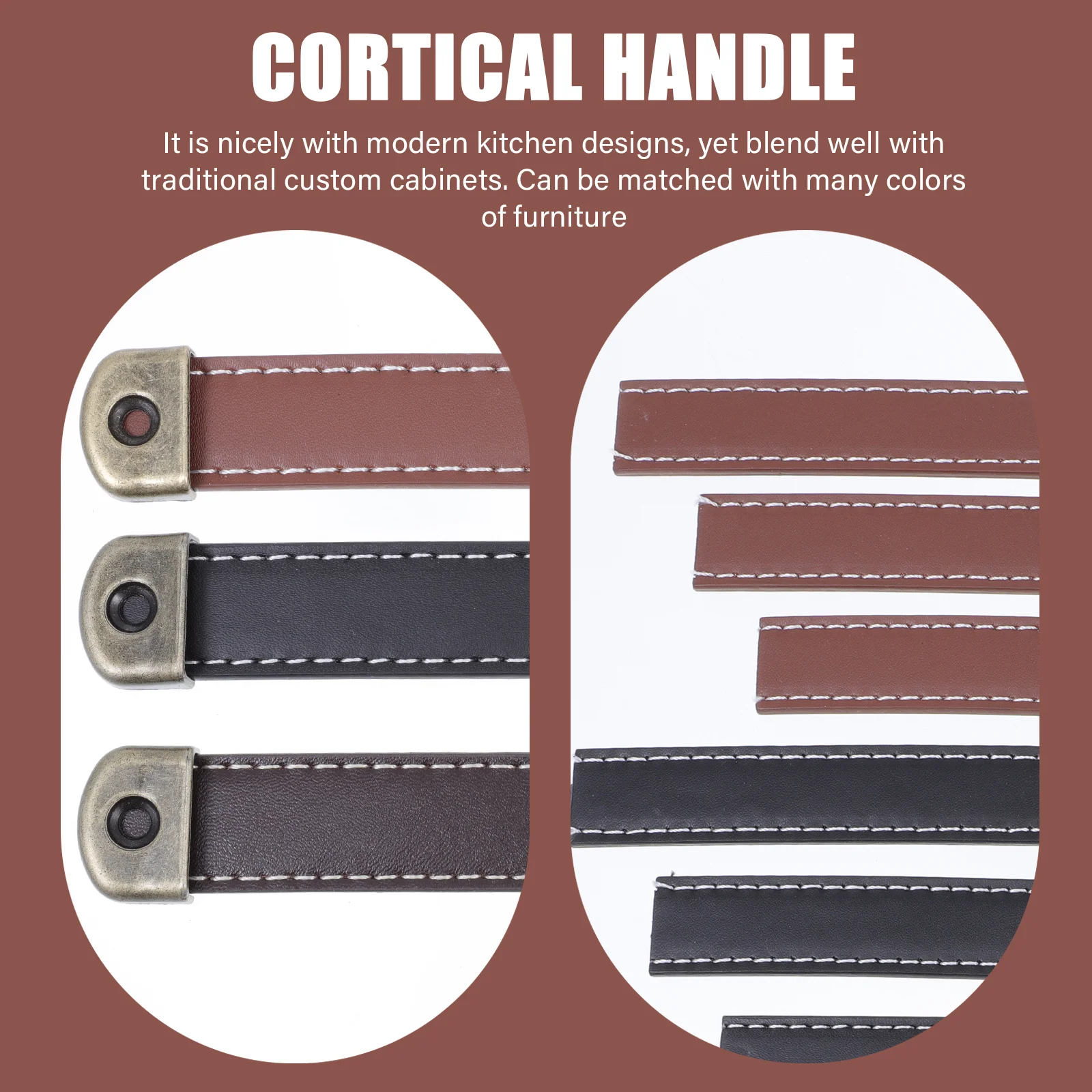 

9 Sets Surface Mounted Handle Kitchen Cabinets Alloy Drawer Pull Handles