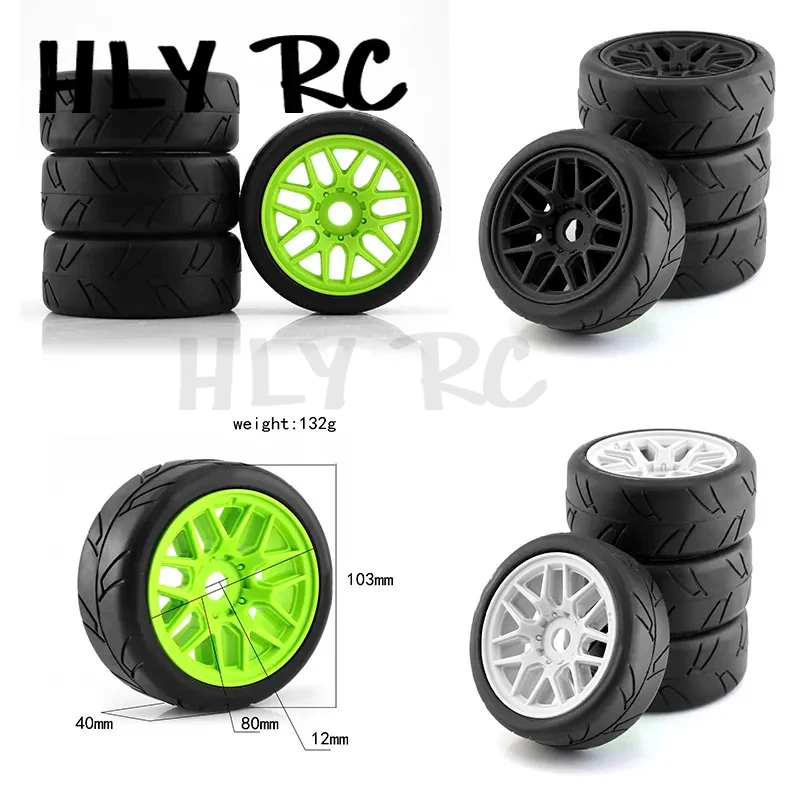 4pcs 103mm 1/8 RC Off-Road Buggy Rally Car Tires Wheel 17mm Hex for ARRMA Traxxas Redcat Team Losi Kyosho VRX HPI WR8 HSP Hobao