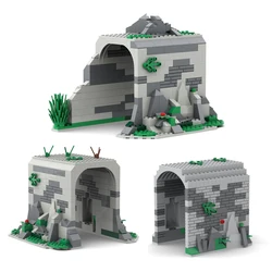 MOC City Train Tunnel Building Blocks Simulation Railway Transportation Rockery Cave DIY Education Brick Block Toys for Boys