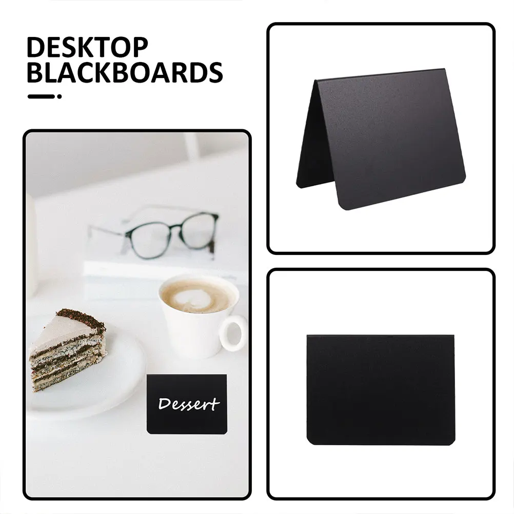 

12 Pcs Blackboard Price Tag Tabletop Sign Signs Chalkboard Small Buffet Labels Neon Lights Food Mini