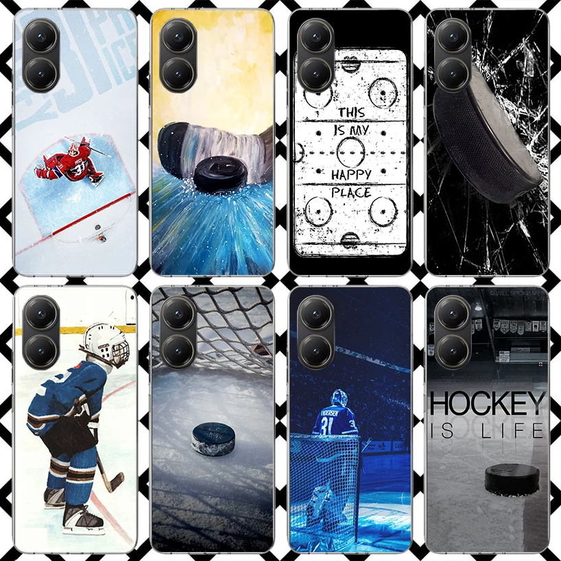 Funda Deportiva para Teléfono con Diseño de Pista de Hockey sobre Hielo para Xiaomi Poco F7 Ultra X7 X6 X5 Pro X4 Gt M8 M7 Redmi 15 15C 13 13C 12 12C, Funda Suave