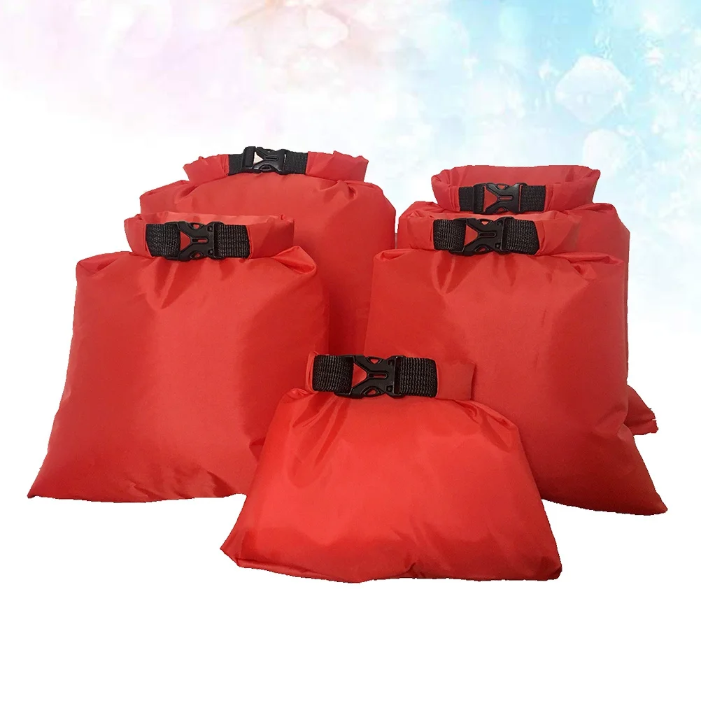 5Pcs Drifting Waterproof Bag Set Waterproof Dry Bags for Outdoor Activities Kayak Camping Rafting Boat Travel Storage Pouch S M