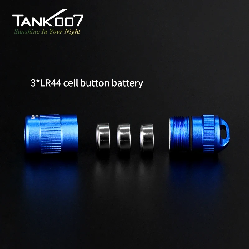 TANK007 Torch 100LM Mini Flashlight LR44 Coin Cell Battery Pocket LED Light IPX7 Waterproof and Shockproof Flashlights E15