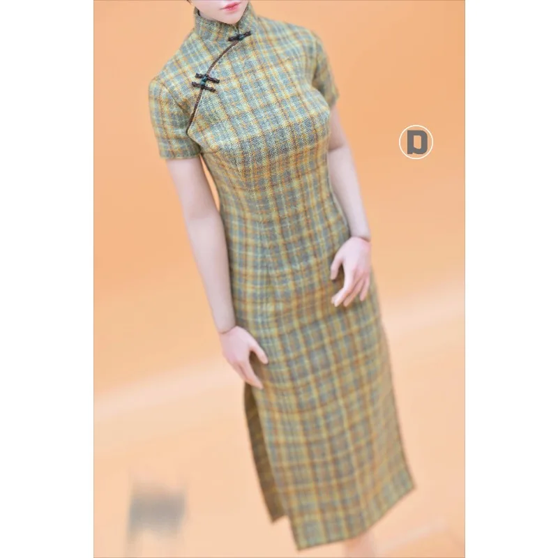 

1/6 масштаб женщина-солдат в китайском стиле ретро печать платье Cheongsam модель подходит для 12-дюймовых игрушечных фигурок Tbl украшения для тела