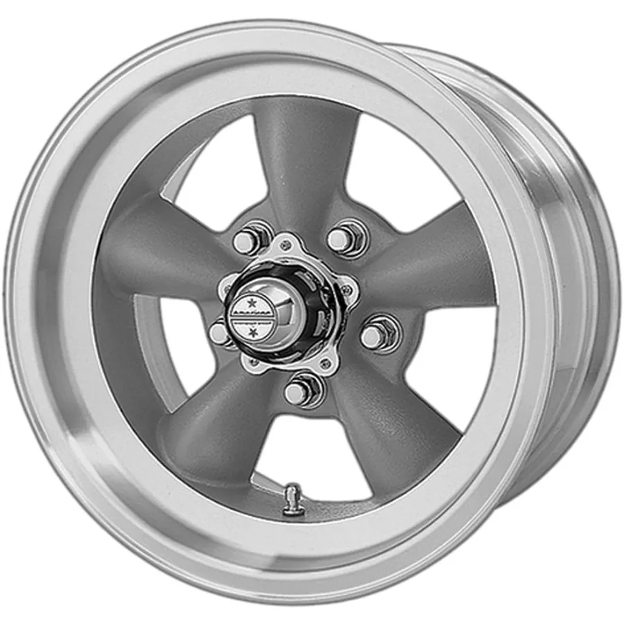 Vintage VN105 TORQ THRUST D 15X10 5X4.75 3.77 44mm TORQ THRUST GRAY MACHINED LIP Ideal for classic muscle car restoration and c