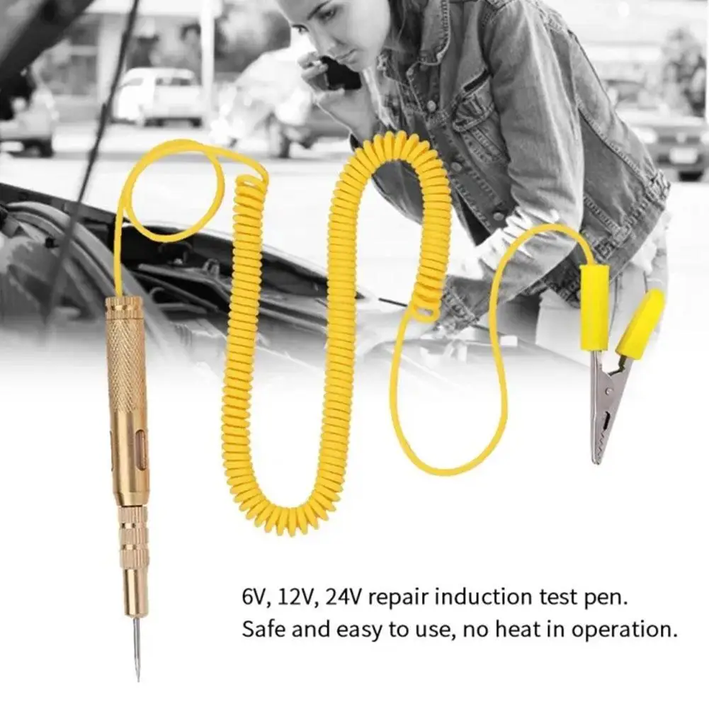 

Automotive Circuit Tester DC 6V 12V 24V Bulb Voltage Pen Test Circuit Circuit Tester Automotive Test Tester Pen Pencil Circ E9Q6