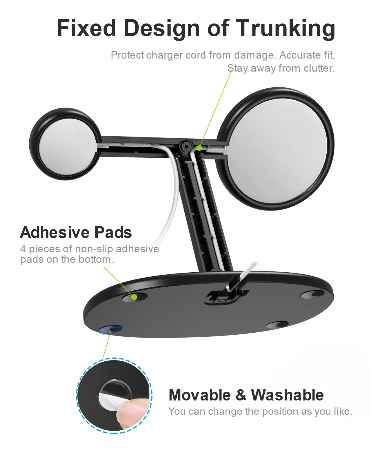 Supporto per caricabatterie Wireless EWA 2 in 1 supporto per telefono in lega di alluminio compatibile con iphone13/12/Pro/ Max/Mini e Apple Watch 3/4/5/6