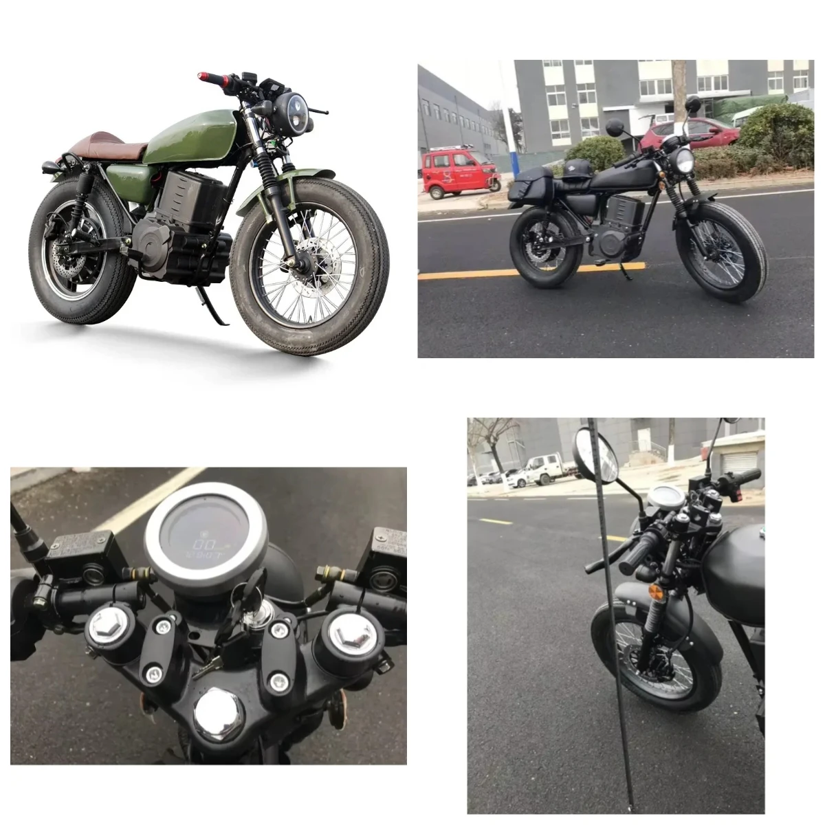 STROVAN   Motorcyclechina Wholesale Price Fancy Vintage Electric Vintage Cafe Racerspeed 90km Max Range`100km Racer 3000w 7