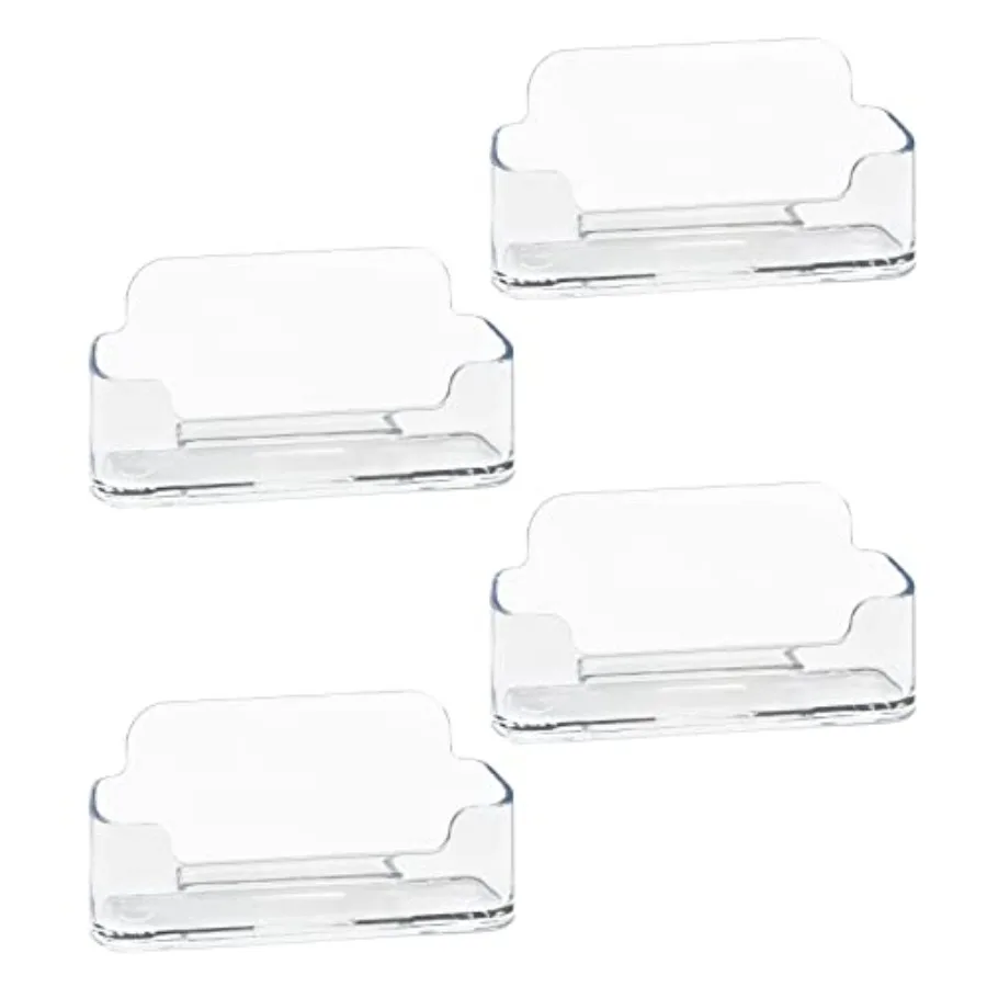 

Pack Business Card Holder for Desk, Clear Acrylic Plastic Business Cards Display Holders Stand, Fits 30-50 Business Cards