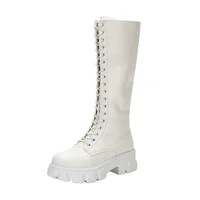 Winter women zipper new long boot Fashion lace up non slip shoes Casual Thick soled trend Boots comfortable ladies shoe Botas - Image 4