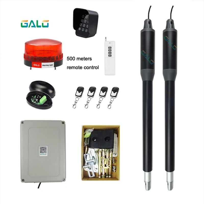 Wifi Controller AC220V Elektrische Lineaire Actuator 300kgs Motor Motor Systeem Automatische Draaipoort Opener Met Dual Dikke Armen Kit