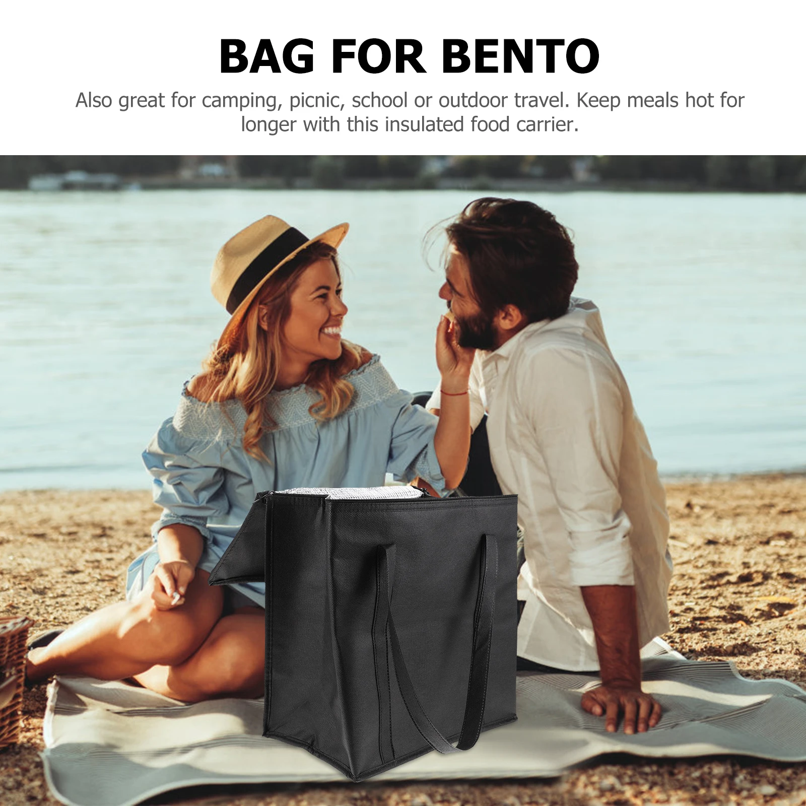 

Portable Insulated Shopping Bag 33x20 5x35 5 Black Large Thermal Freezer Bags Collapsible Reusable Cooler Storage Travel Picnic