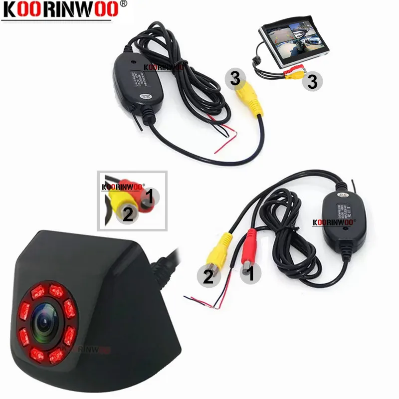 Cars Rearviewing Front Camera Night Vision Auto Wire 8IR Light Backup Cam Vehicle Electronic Accessories Parking Assitance