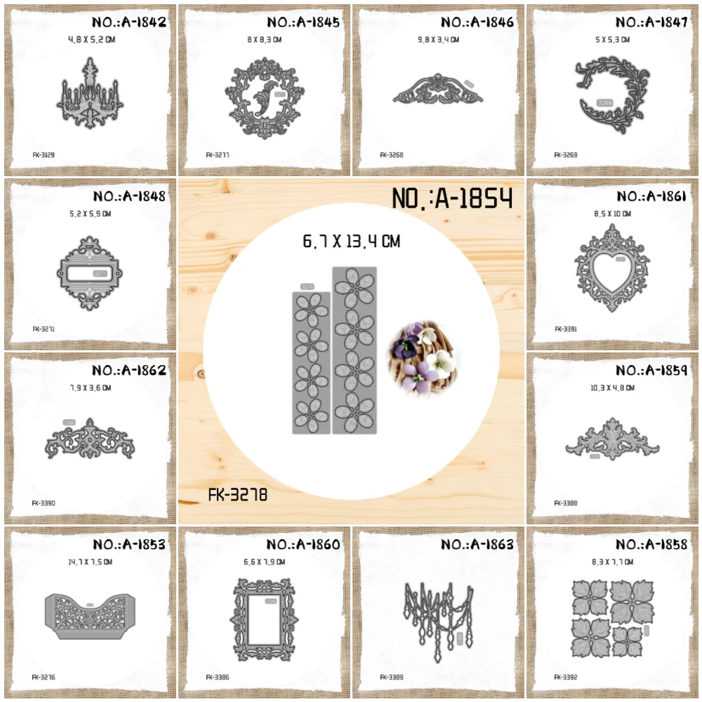 أغسطس 2024 طوابع ويموت قطع القصاصات قوالب عيد الميلاد AG (1842-1868) قوالب القطع المعدنية DIY بها بنفسك سكرابوكينغ