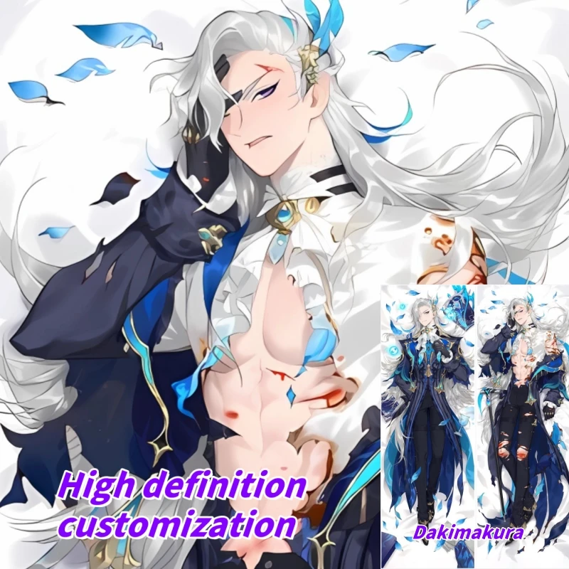 

Dakimakura Anime Pillow Case Genshin Impact Neuvillette Double-sided Print Of Life-size Body Pillowcase Gifts