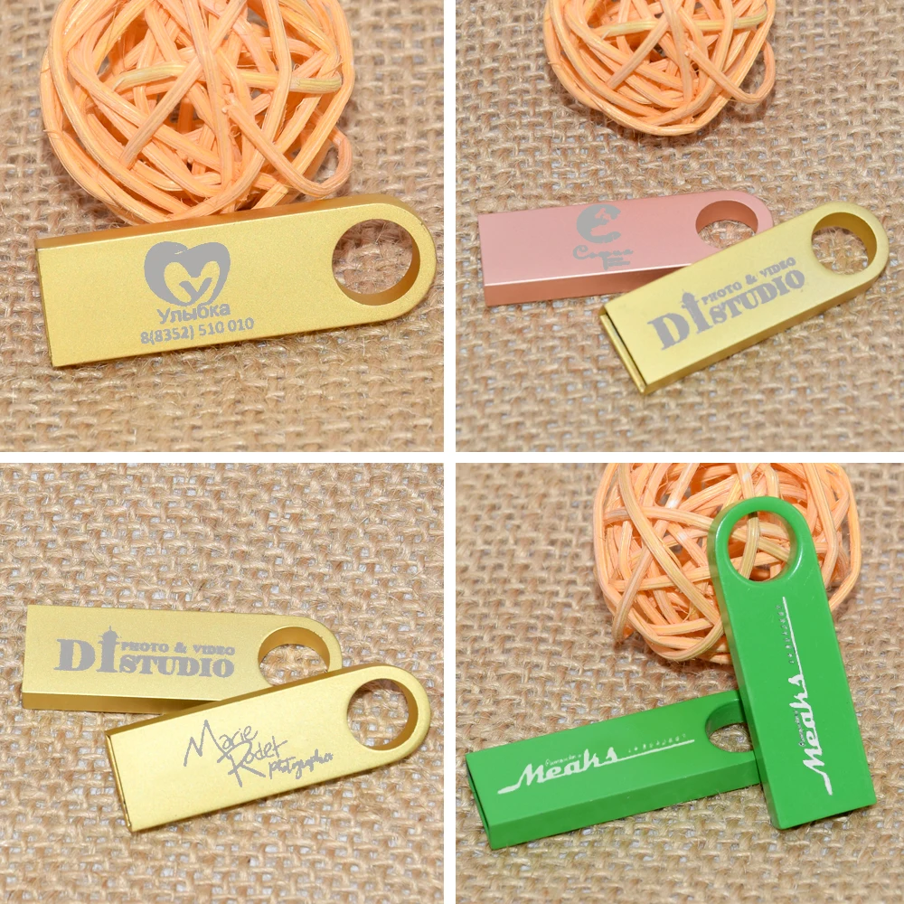 50 Buah/Lot Gratis LOGO Kustom Logam USB Flashdisk 1GB 2GB 4GB 8GB 16GB Flash Musik Pen Drive 32GB Memori Stik Hadiah Perusahaan U-disk