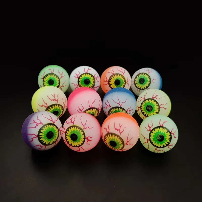 5/10/20pcs Bouncy Eyeballs Halloween Party Supplies Scary Decorations Halloween Carnival Prizes Jumping Balls Decor Gift