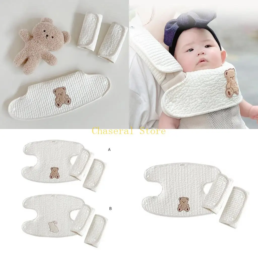 

E7CE Baby Waist Stool Drool Bibs Saliva Towel Cotton Waist Stool Cotton Teething Pad Bibs Bandana Feeding Cloth