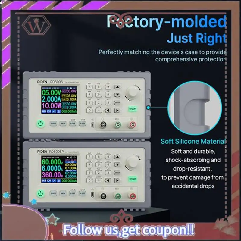 ABBG-2Set RD 4Mm 실리콘 슬리브 SLE-D1 RD 시리즈 전원 공급 장치용 보호 브래킷 쉘 홀더 RD6006/RD6024 조립