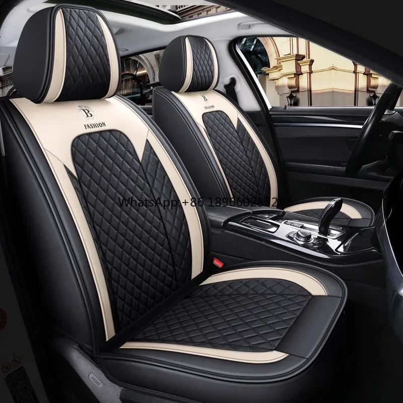 

Ready to Ship Full Set Universal car seat cover automotive accessories PU leather seat cushions