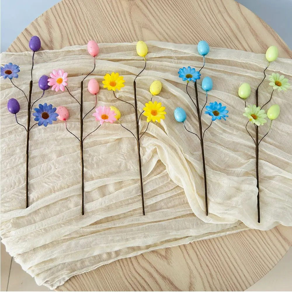 Artificial Flowers Colorful Easter Egg Branch Colorful Foam Eggs Non-Toxic Decorative Branches For Vase Arrangement Table Easter