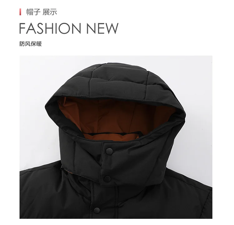 Men Autumn Winter Plus Size Hooded Cotton Coat Men Casual Detachable Hood Parkas Thick Warm Versatile Puffer Jacket Clothing