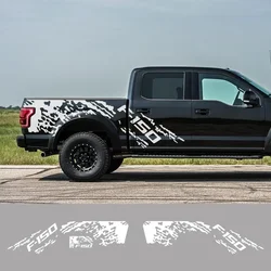 Pickup Body Side Stickers For Ford F150 Raptor Truck Graphics Splash Grunge Decor Decal Trunk Vinyl Cover Auto Accessories
