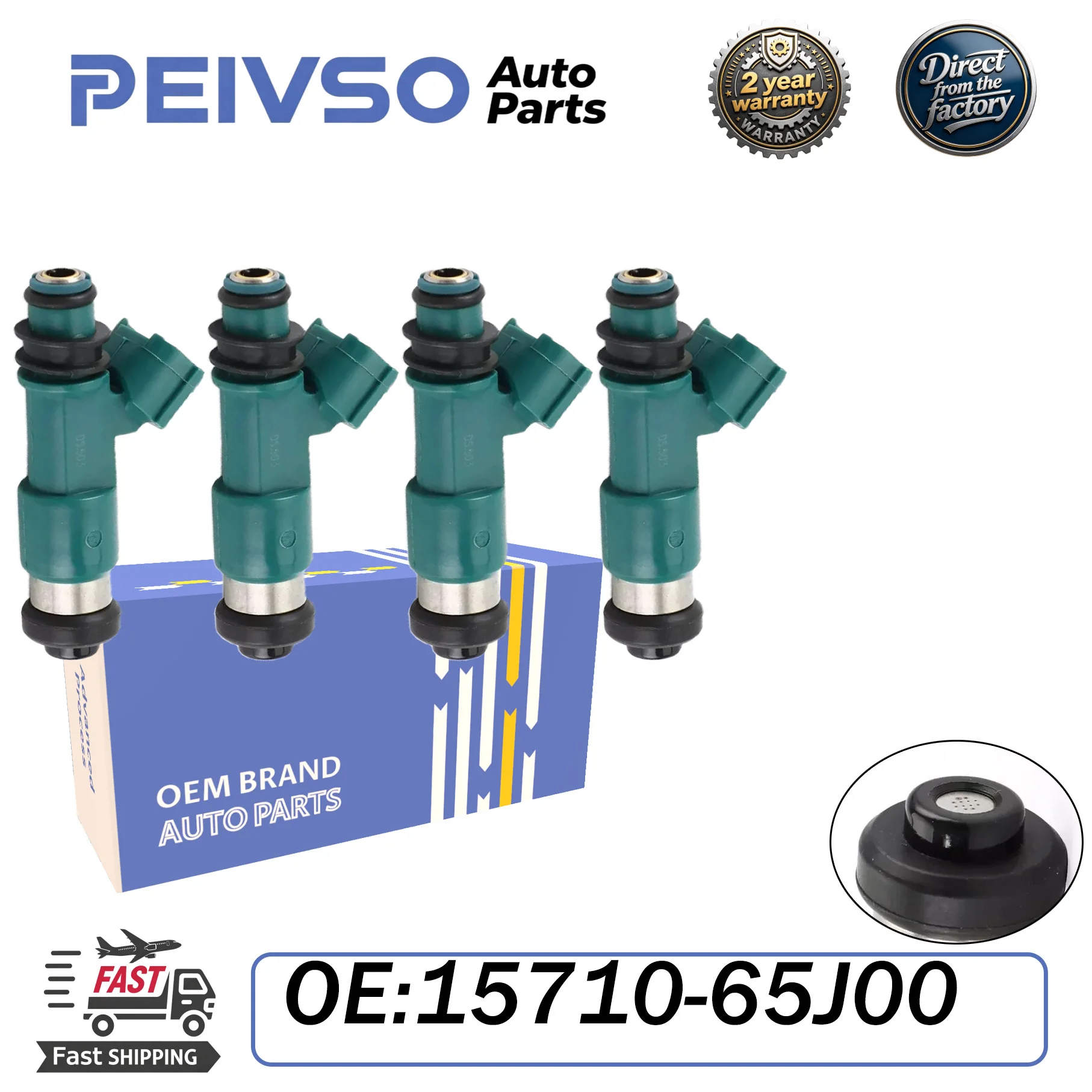 

Direct from the factory 4pcs Fuel Injectors 15710-65J00 1571065J00 Fits For 2007 2008 2009 2010 Suzuki SX4 2.0L L4