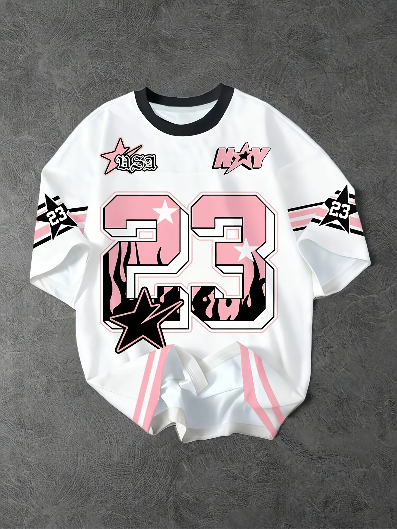 Summer women's T-shirt with digital prints lightweight and breathable suitable for casual sports and outdoor activities