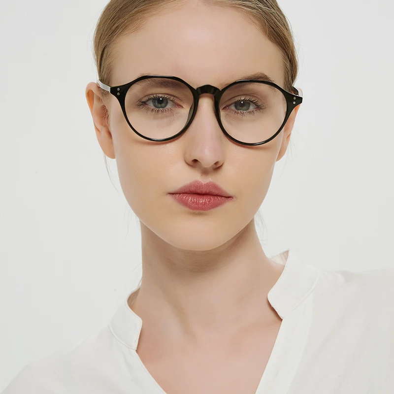 Toketorism Retro Round Glasses For Women Anti Blue Men's Eyeglasses Fashion Eyewear 4802