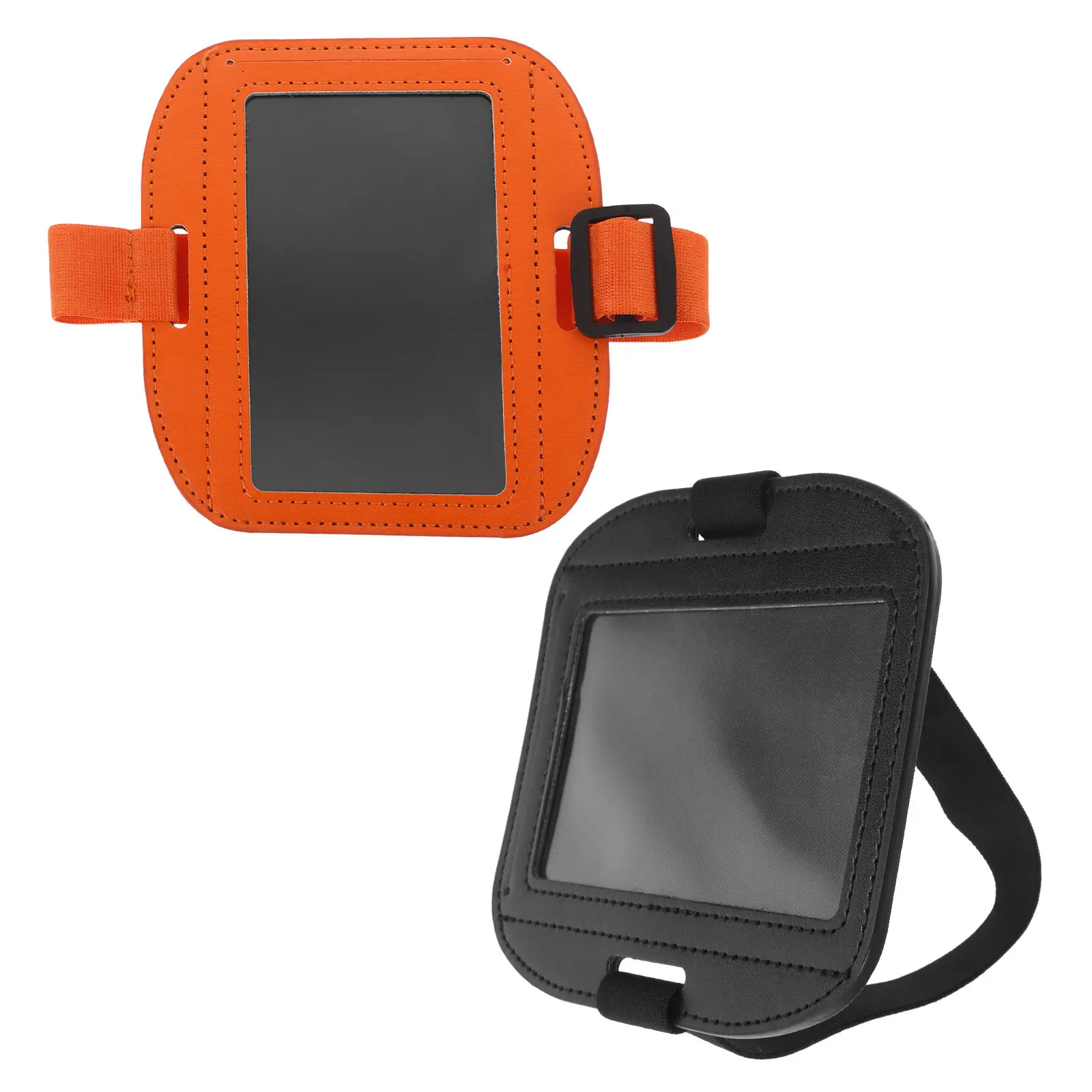 2Pcs Waterproof Id Card Holder Armband Adjustable Elastic PVC Badge Case for Office Security Work Staff Airport Ski Pass