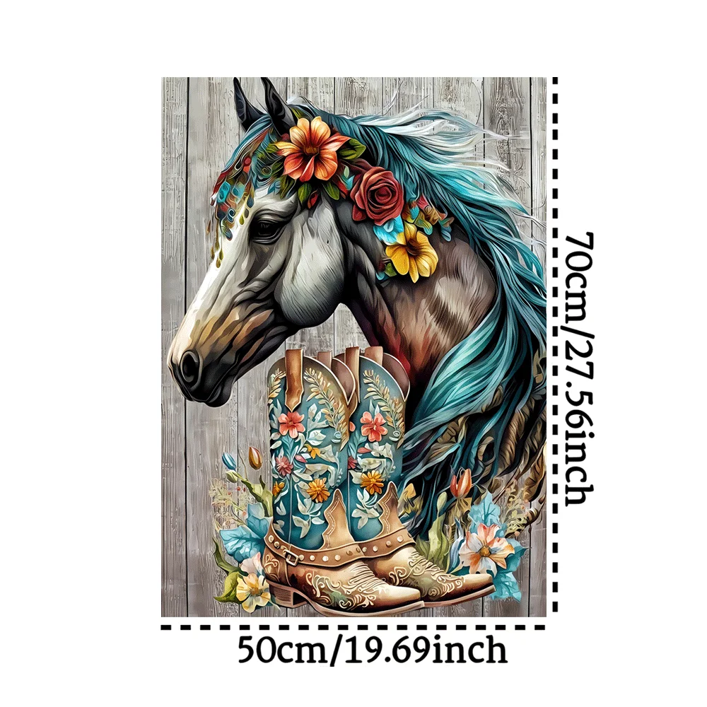 จิ๊กซอว์รูปม้าและดอกไม้ 1,000 ชิ้น - ของเล่นจิ๊กซอว์กระดาษขนาดใหญ่สำหรับผู้ใหญ่ เกมครอบครัวแบบอินเทอร์แอคทีฟเพื่อความเพลิดเพลิน ของตกแต่งบ้าน DIY
