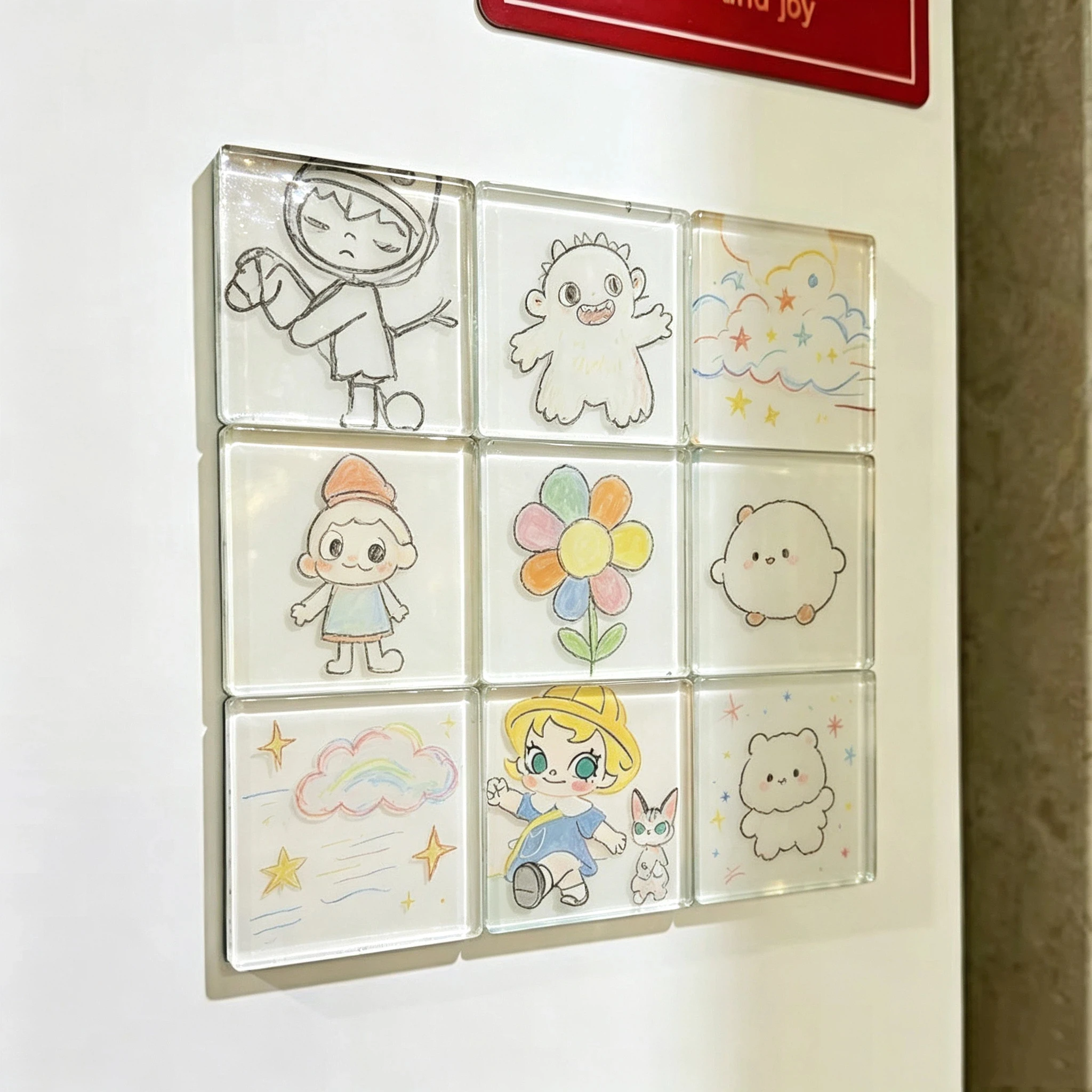 Creative DIY Magnetic Fridge Sticker Material Pack 10 Sets Handmade Craft Supplies for Home Decoration Craft Lovers