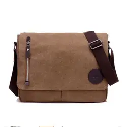 Mode Effen Canvas Messenger Satchel Tassen Gesp Casual Draagbare Schoudertas Koreaanse Trend Eenvoudig Pakket Voor Mannen 가bolso Hombre